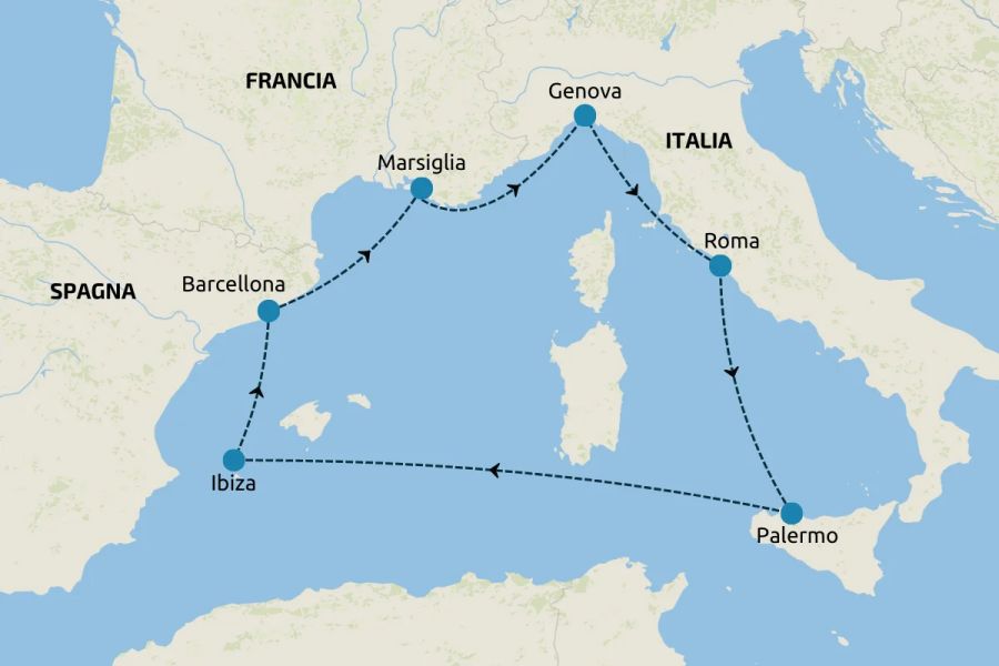 Sole e cultura: Italia, Spagna e Francia